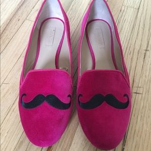 Zara Velvet Mustache Flats - EU 39 (8.5)